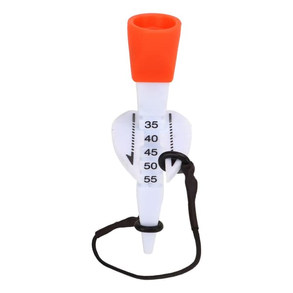 Adjustable Plastic and Silicone Golf Tees 35 to 55 mm with Scale for Course Orange