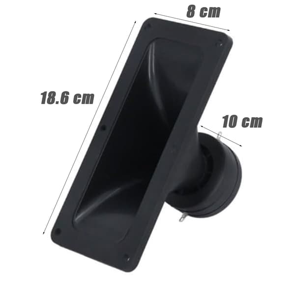 High-Sensitivity Horn Tweeter, Dual-Driven Ceramic Piezo Horn Tweeter with Frequency Range 2.2K-27KHz, 4-8 Ohm Impedance Upgrade Optimization for