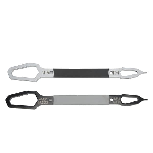 2 Pcs. Wrench 6-24mm Double-Ended Self-Tightening Multifunctional Hand Tool Set for Repair