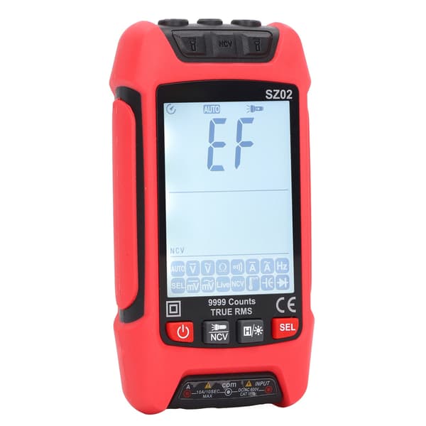 Digitalt multimeter automatisk rækkeviddeindstilling LCD-baggrundsbelyst NCV spændingsstrømtester diodekondensator