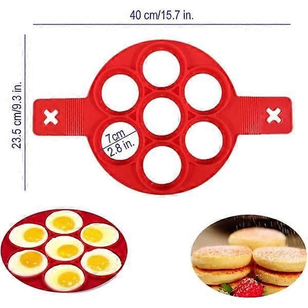 Silikonpannekakeformer, non-stick form for pannekaker, stekepanner, non-stick 7 hull