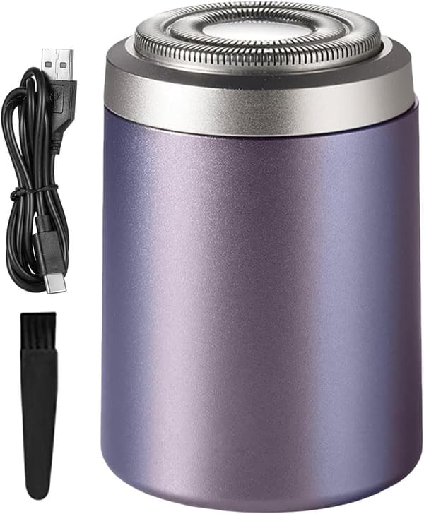 Small Beard Trimmer, Waterproof Moustache Trimmer, Precision Grooming Tool, Quiet Trimmer, Waterproof Beard Trimmer for Precision Grooming [DB] Purple.