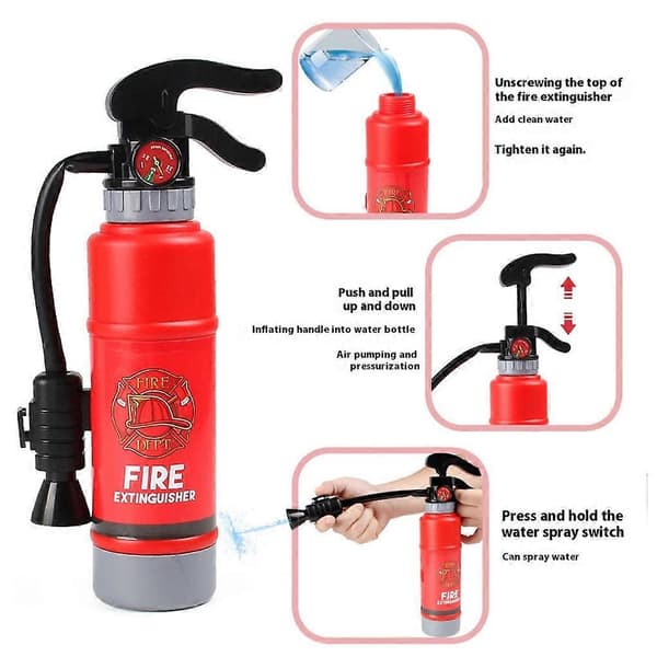 Kids Fireman Backpack Water Gun - Large Capacity Pull-Out Water Toy for Fun Fights