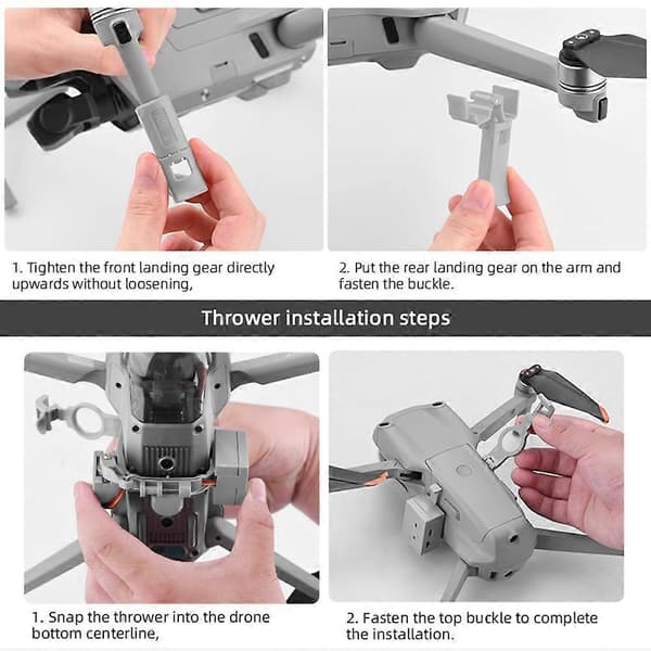 Airdrop-system for Mavic AIR 2S/AIR 2 Drone Fiskeagnkaster