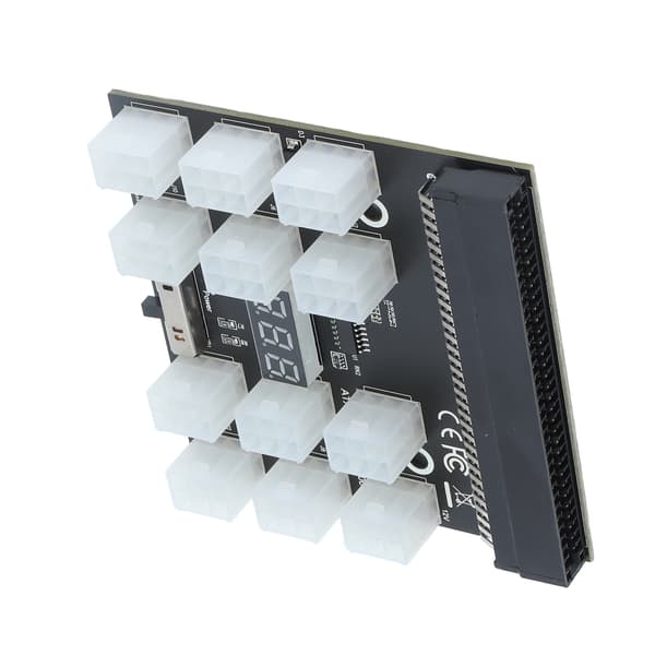 Breakout Board Strømforsyningsadaptermodul 12 porte 6-benet digitalt display til HP-server
