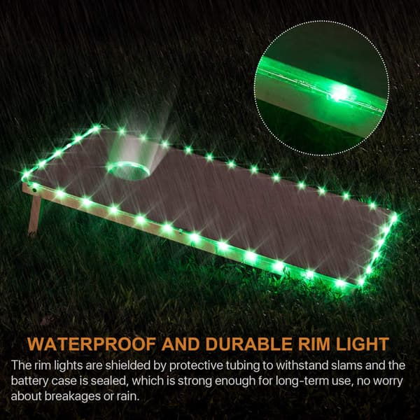 [LCS] Entertainment Essential Cornhole Set, Fun for All with Waterproof Cornhole Lighting and Easy Setup