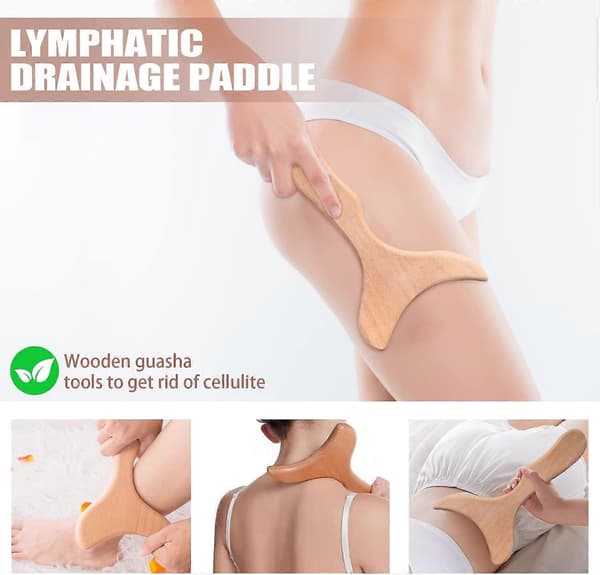 Professionelle træterapi massageværktøjer 3-i-1 Maderoterapi Kit Træmassager Lymfedrænage massager
