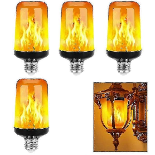 LED Flame Effect Bulb, 4 Modes Flickering Light Bulbs, E26/E27 Base, Christmas Quality Gifts