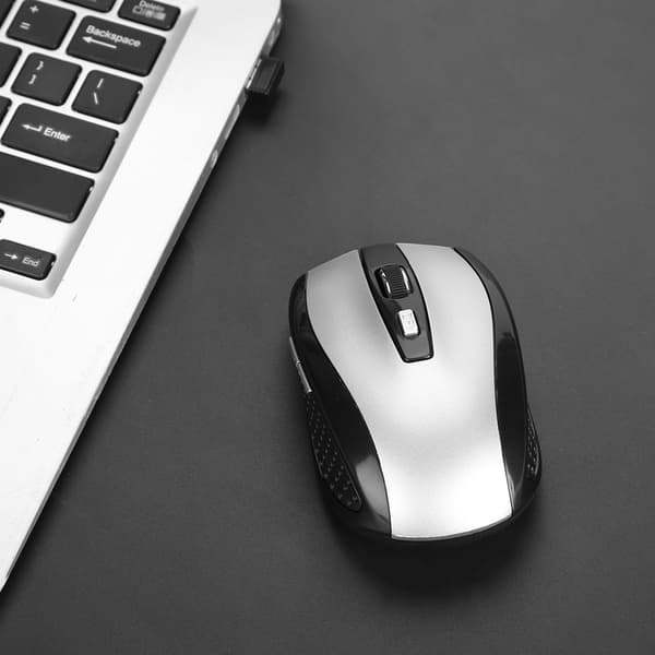 Bærbar 2,4 GHz trådløs optisk mus for PC bærbar datamaskin