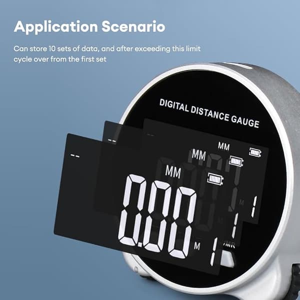Rolling Distance Measuring Tool with Rechargeable Battery, Digital Rangefinder for Diameter and Flexible Surface Measurement, Electronic Roller