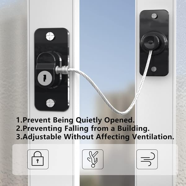 2-pack Refrigerator Lock - Combination Lock for Refrigerator, Child Safety Window Lock, Lock Refrigerator Door Cabinet Window