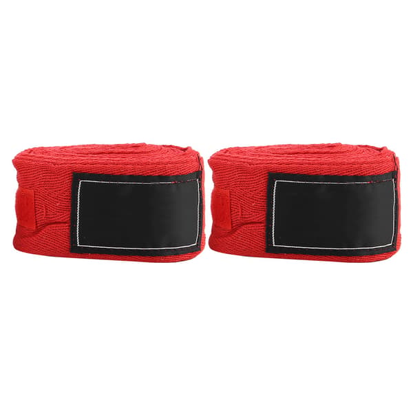 2PCS 5M Cotton Boxing Wraps Training Bandage Red