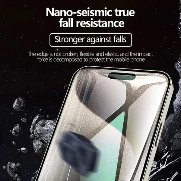 Flexible Front Screen Protector for iPhone 16 Pro Max, 3D Hydrogel Film Transparent TPU Touch Sensitive Fingerprint Unlock, High-Definition Screen