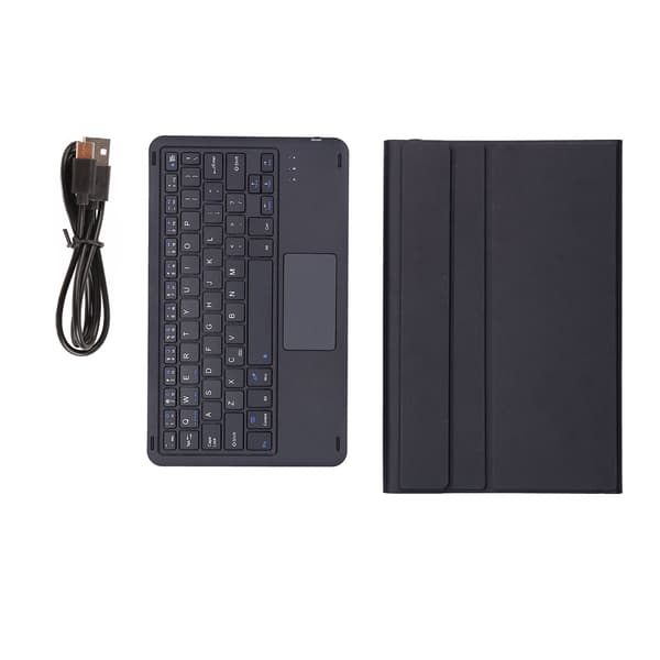 Detachable Wireless Keyboard with Durable Faux Leather Case
