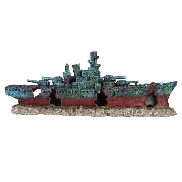 Krigsskip Vrak Akvarium Ornament – Huledekorasjon