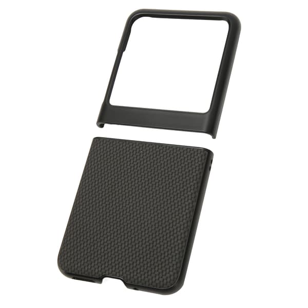 Foldable Phone Case Phone Case ABS Anti Scratch Minimalist Phone Accessory for Motorola Razr 40 Ultra Black Carbon Fiber Pattern