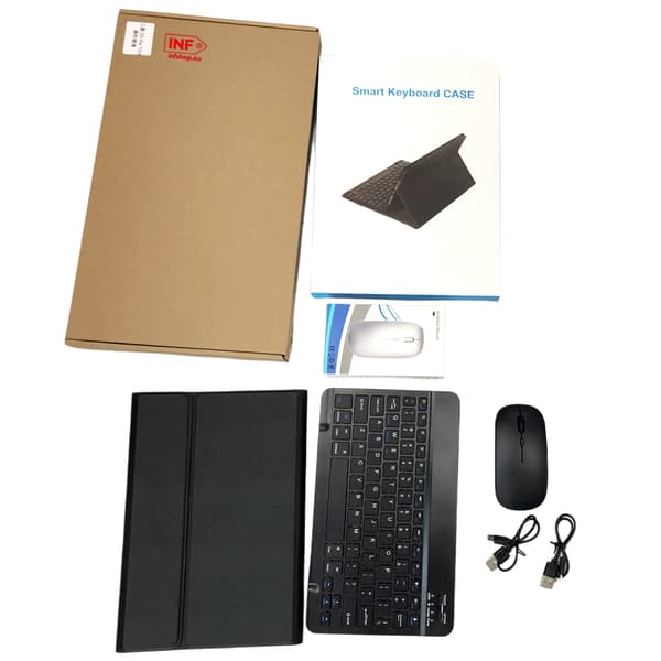 Bluetooth-tastatur og musesæt til Samsung Galaxy Tab S6 Lite 10,4 tommer - Klassisk sort