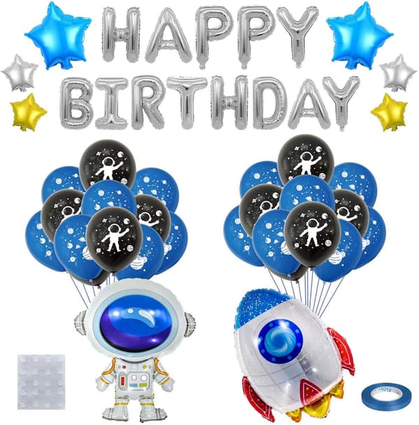 Barnebursdagsdekorasjon Gutt, Stor Rom Astronaut Ro