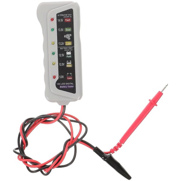 Car Battery Tester, 12V Vehicle Battery System Analyzer, Diagnostic Tool for Car Motorcycle, 1-Pack