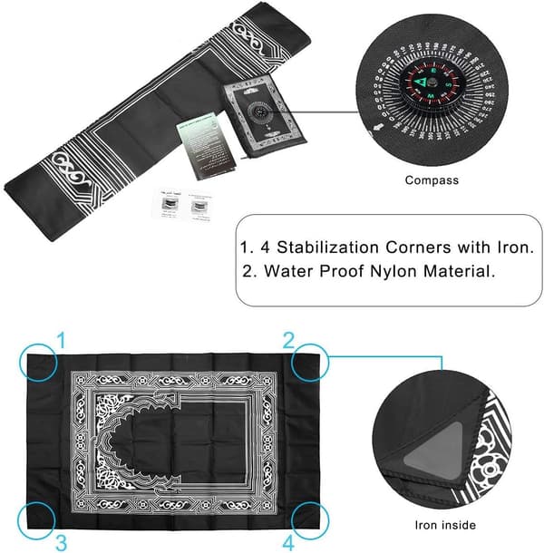 Non-Slip Underside Prayer Comfort, Quality Craftsmanship Portable Prayer Mats, Arch-Shaped Design Premium Material Prayer Mat for Office, Work