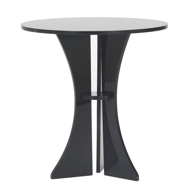 Dollhouse Round Table Black Stable Sturdy Acrylic Multifunctional Dollhouse Miniature Table for 1:6 Scale Decoration Black