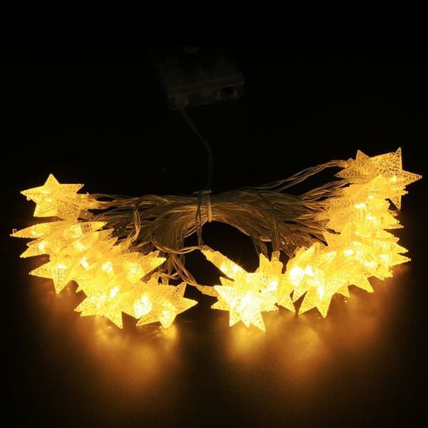 Battery Powered LED String Lights Ejoyous 6m 19ft 40 Star-shaped LED Lights Fairy Decorative Li