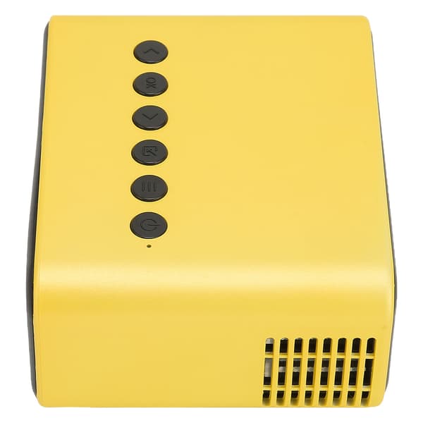Portable Mini Projector Home Theater Mobile Phone Projector for Screen Projection 100‑240V Yellow EU Plug