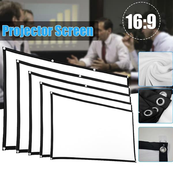 HD Foldable Projection Screen, Easy Installation Projector Screen for Home Theater and Outdoor Cinema, Thickened Polyester Fiber Material with 160