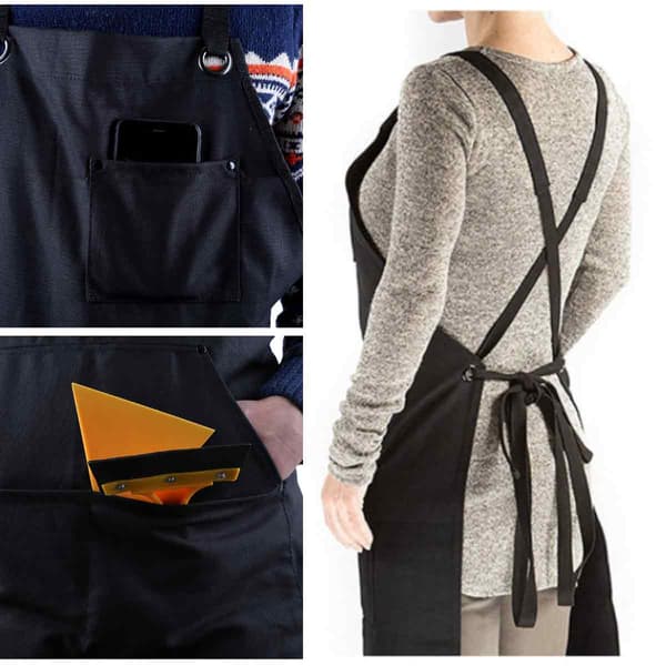 Heavy Duty Apron for Men, Durable Canvas Material with Adjustable Strap and Tool Pockets, Comfortable Fireproof Apron for Workshop, Garage, BBQ