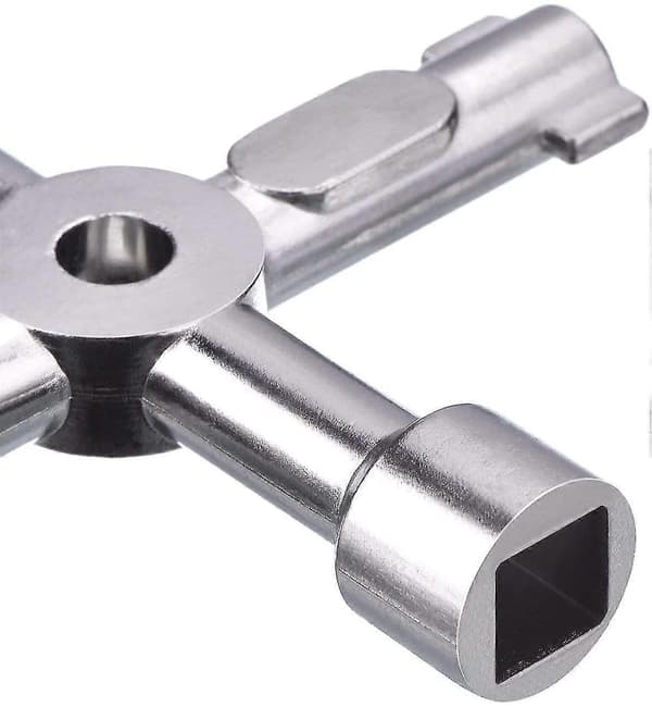 2-pack Electric Cabinet Keys Gas Keys Universal 4-Way Keys For Multiple Uses (silver) (ShiKai)