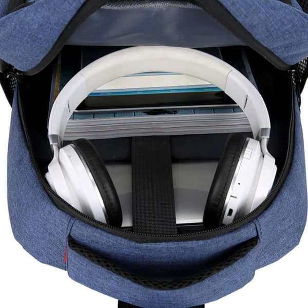 Business Backpack, Travel Bag, 15.6-inch Laptop Backpack, Work and School Backpack with USB Port, Reflective Strip, Light Grey, 30 x 13 x 44 cm