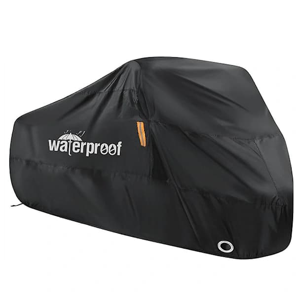 Pyöränsuoja Vedenpitävä 210T Polyesteri Lukitusreiällä UV-kestävä Ulkosuoja Musta 200 x 110 x 76 cm