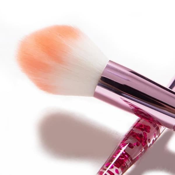 Glitrende Lilla - 10-delt Krystalglimmer Makeupbørstesæt, Glimmer, Kosmetisk Puder[DB]