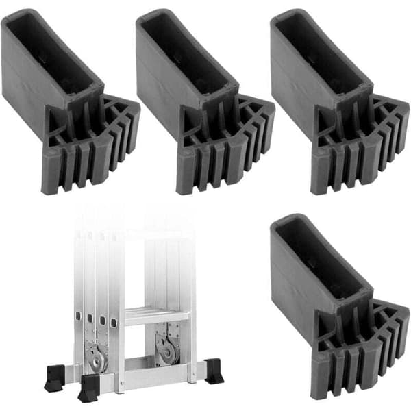 4 Replacement Ladder Feet Protectors for Telescopic, Engineering, and A-Frame Ladders - Compatible with Multiple Brands