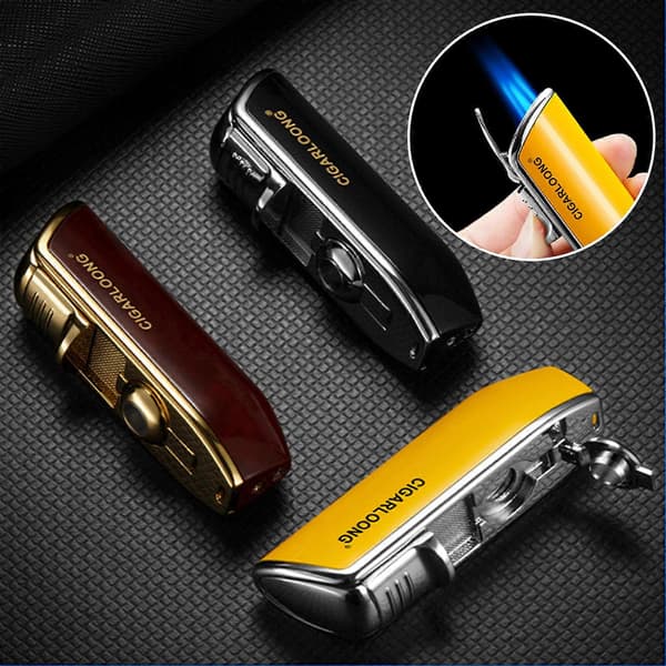Unique Design Cigar Lighter Flashlight for Men Versatile Portable Metal Lighter for Travel Outdoor Use