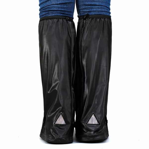 Thickened Waterproof Boot Covers with Thick Bottom for Outdoor Walking Cycling Black M