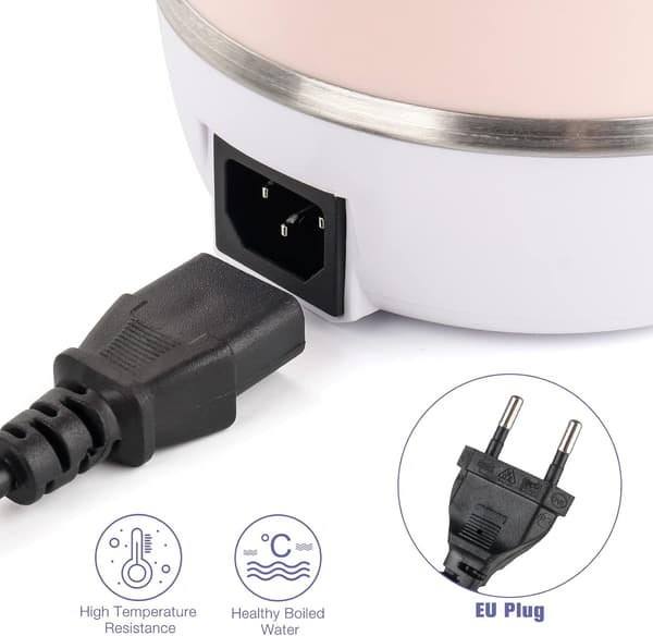Foldable Electric Kettle, 600ml Silicone Travel Kettle, Foldable Mini Kettle for Travel, Foldable Camping Kettle