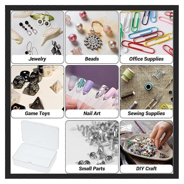 20 st Mini Plastic Storage Boxes with Lids for Collecting Small Items, Beads, Jewelry, Cards