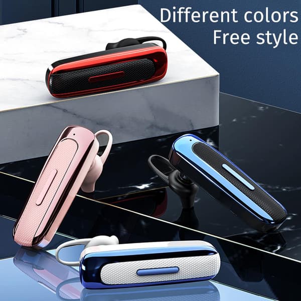 Simple Ear-Hook Bluetooth Earpiece, Business Headset with One-Key Answer and Faster Connection Speed, Ergonomic Headset with Powerful Sound