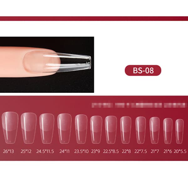 500 Pcs Clear Nail Tips, Soft Gel Full Cover Nail Tips for