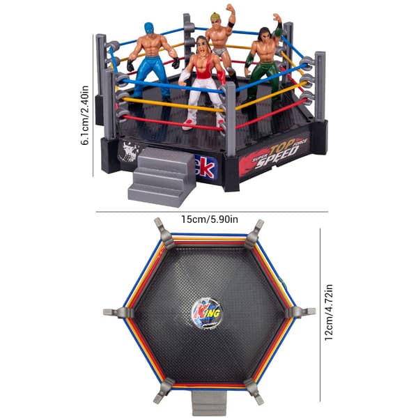 32-delt Mini Wrestling Sæt med Actionfigurer og Tilbehør Realistisk Brydelegetøj Gave til Børn