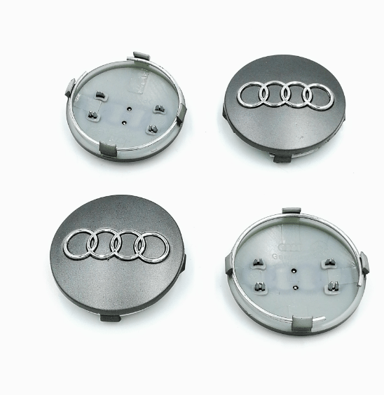 Passar Audi 60mm hjulnavkåpa A6 C5 hjul logotyp, 4-pack-FX-