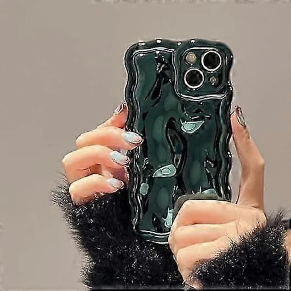 3D Glitter Case for iPhone 12, Meteorite Bubble Pattern Electroplated Glossy Frame, Soft TPU Shockproof Case