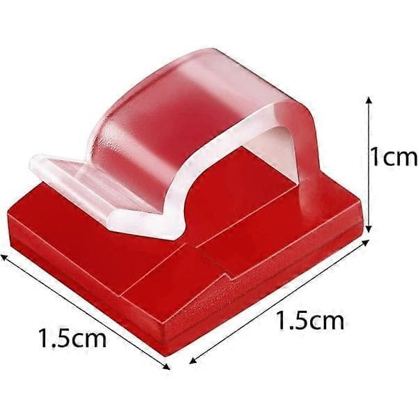 100 Pieces Mini Outdoor Cable Clips with Tape, Self-Adhesive Cable Clips, Decorative Light Clips, Cable Clips for Christmas Tree Lights