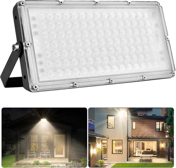 100W LED Lighting, Waterproof Floodlight Security Light, Super Bright Work Light Wall Lamp for Garden, Garage, Cold and Warm Colors