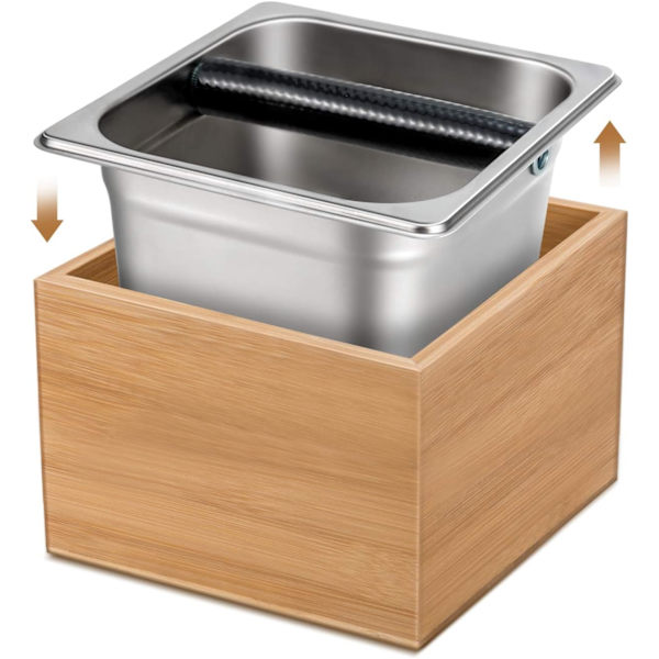 Coffee Grounds Box - Stainless Steel, Rust-proof - 11cm