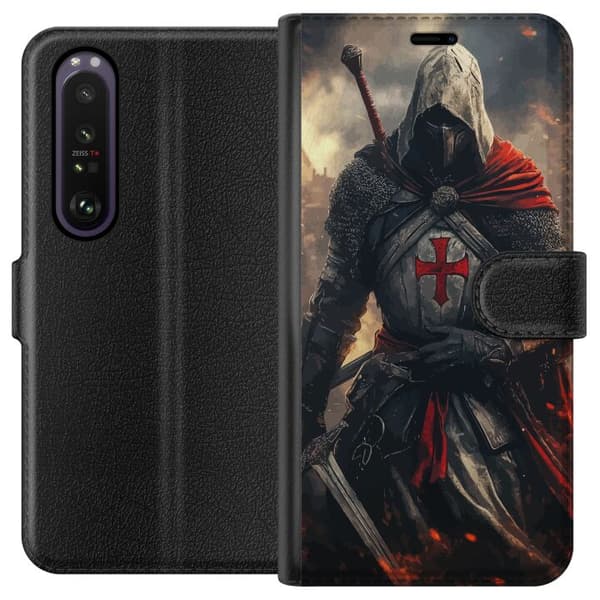 Compatible Wallet Case for Sony Xperia 1 III Crusader with sword
