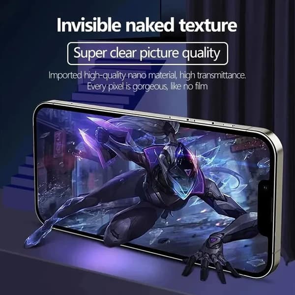 Flexible Front Screen Protector for iPhone 16 Pro Max, 3D Hydrogel Film Transparent TPU Touch Sensitive Fingerprint Unlock, High-Definition Screen
