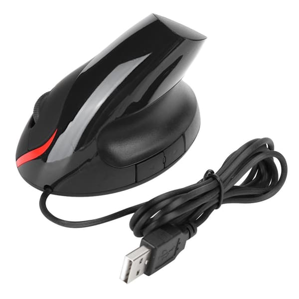 Ergonomisk oppladbar optisk vertikal USB-mus