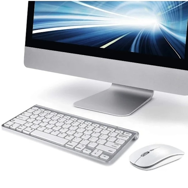 Wireless Keyboard and Mouse for Apple iMac, Windows or Android (2.4 GHz Wireless)